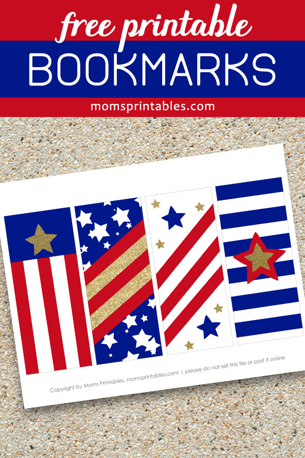 Patriotic bookmarks free printable | bookmarks printable patriotic | patriotic printables | free bookmarks to print | Download and print at MomsPrintables!
