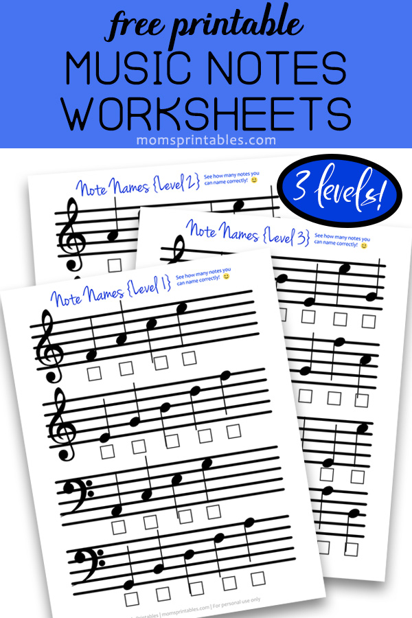 Free Printable Music Notes Worksheet PDF | Free Printable Music Notes Worksheets | Free Printable Music Notes Chart