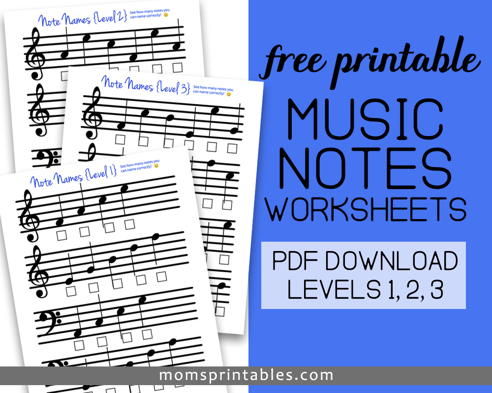 Free Printable Music Notes Worksheet PDF | Free Printable Music Notes Worksheets | Free Printable Music Notes Chart