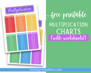 Multiplication Charts Printable Free | Times Tables Free Printable | Free Multiplication Charts Printable | Free multiplication charts printable on MomsPrintables!