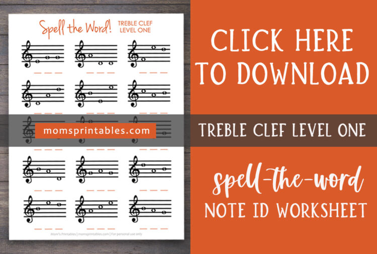 FREE! Note Identification Worksheets for Piano (spell a word) - Mom's ...