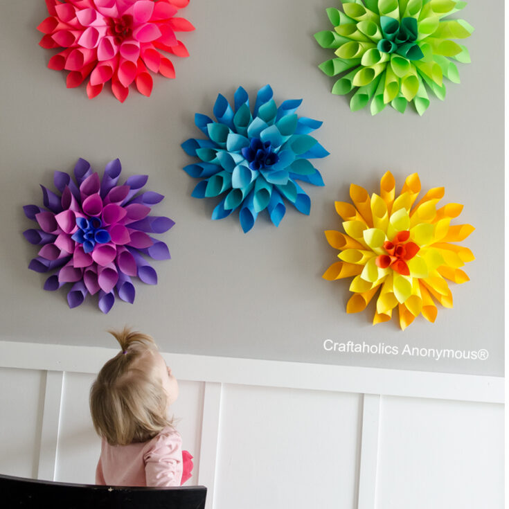 Image for Rainbow Paper Dahlia Flowers