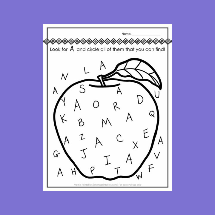 Image for Letter Recognition Worksheet "A"