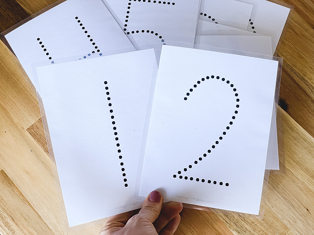 Number Tracing Cards PDF | Number Tracing Printables Free | Number Writing Cards | Free Number Formation Cards | Number Formation Tracing Cards | Free printable number tracing cards at MomsPrintables!