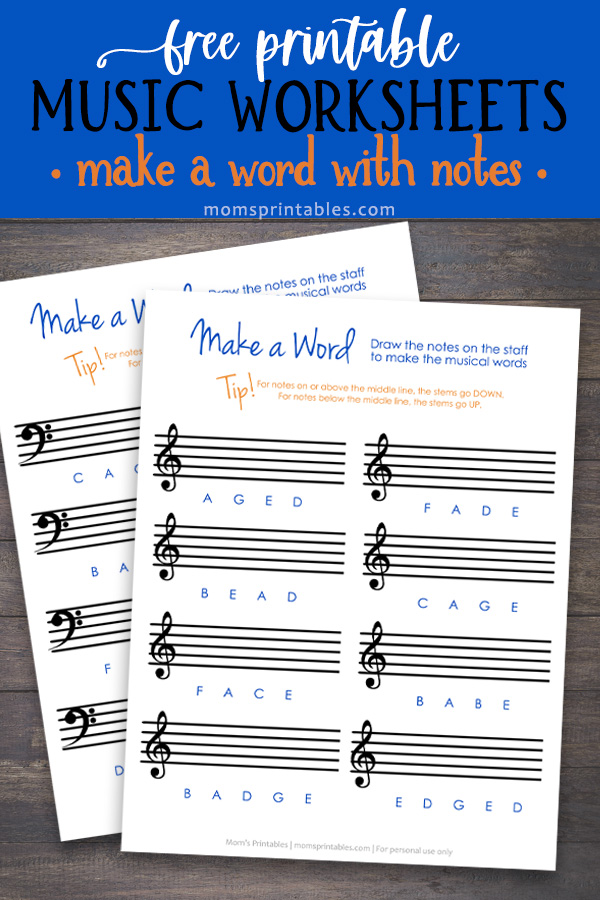 Free Music Worksheets PDF | Free Music Worksheets for Beginners | Free Music Worksheets for Elementary students | FREE PDF Make a word Music Worksheets on MomsPrintables!
