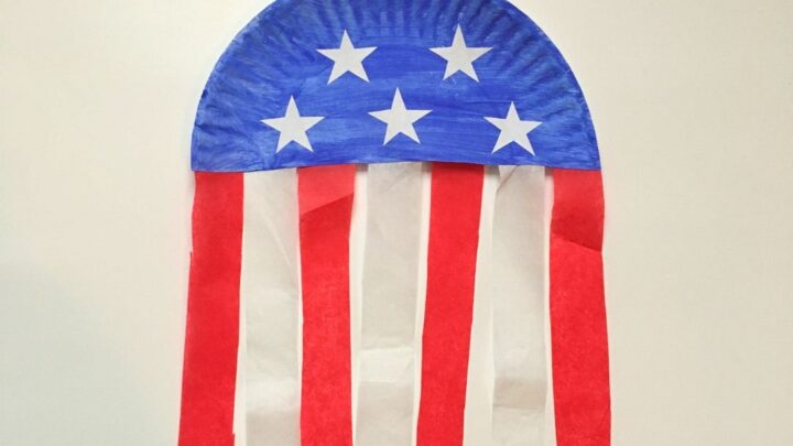 Image for Simple Paper Plate Flag Craft 