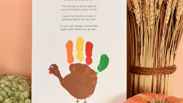 Image for Turkey Handprint Craft + Poem Printable