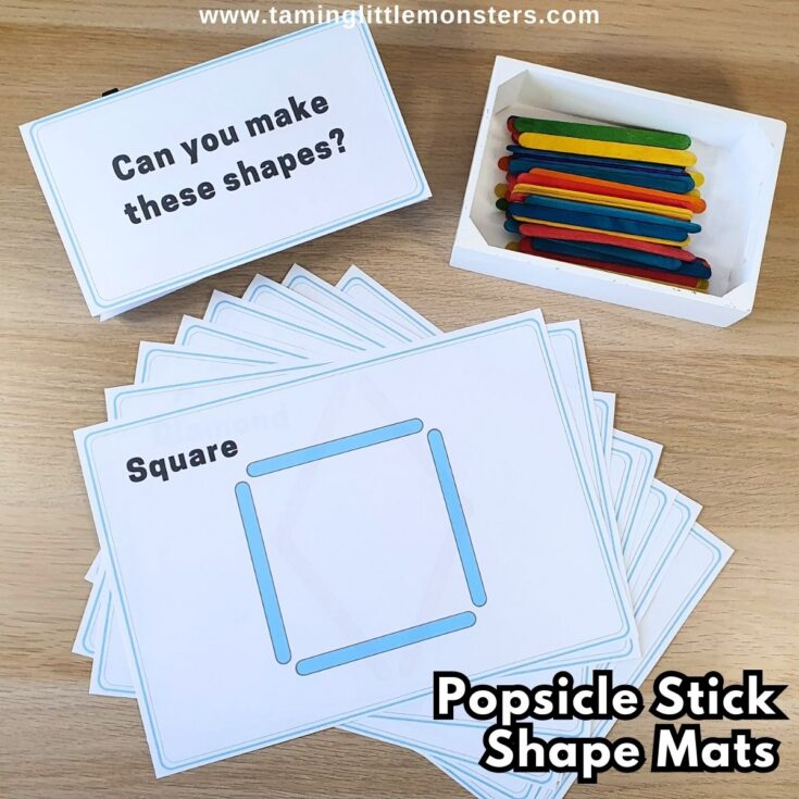 Image for Printable Popsicle Stick Shape Mats