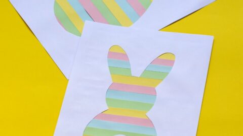 Image for Printable Easter Silhouette Craft – Easter Bunny Template
