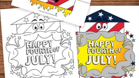 Image for Folding Surprise Firework Fourth of July Printable