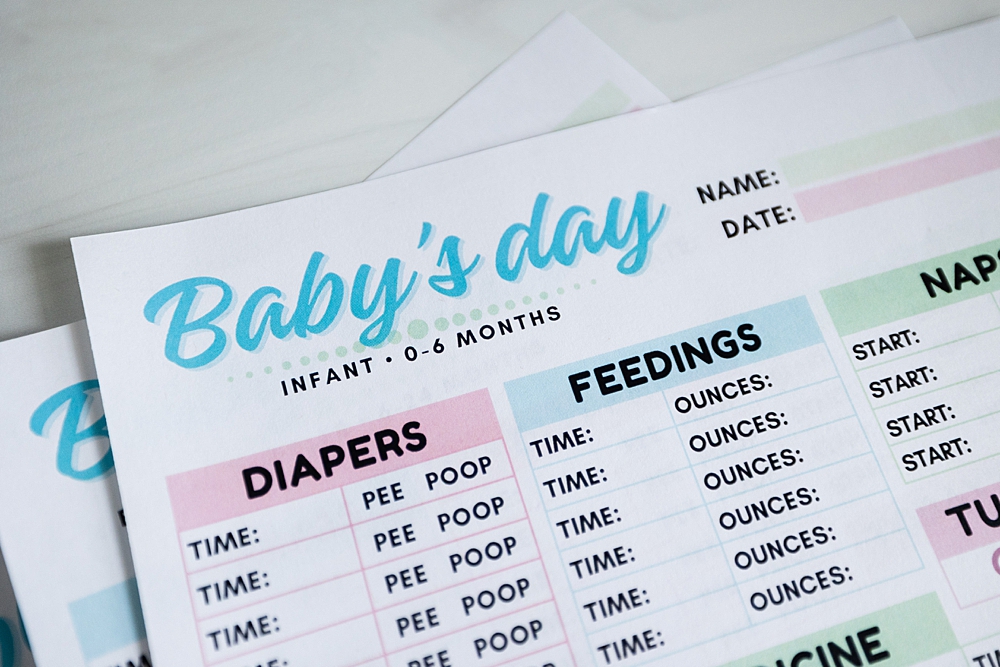 Printable Nanny Log | Notes about baby's day printable | free printable for nanny | nanny printable free | Printable Nanny Log for keeping track of baby's day is free to download at MomsPrintables!