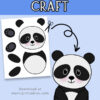 Build a Panda Craft free printable | panda craft for kids | Printable panda craft | Free download at Moms Printables!