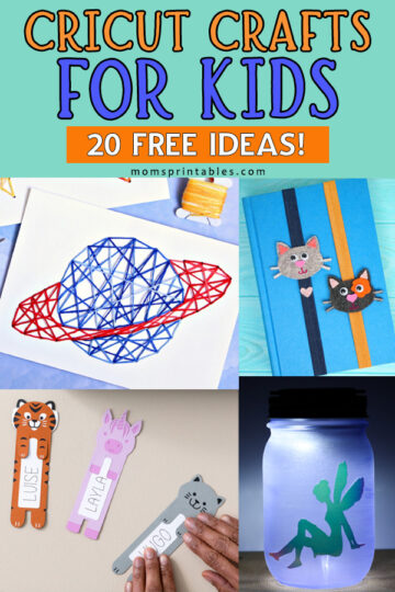 Cricut Crafts for Kids | Cricut Craft Ideas for Kids | Cricut Crafts for Kids to Make | 20 free Cricut crafts for kids to make - ideas on the MomsPrintables blog!