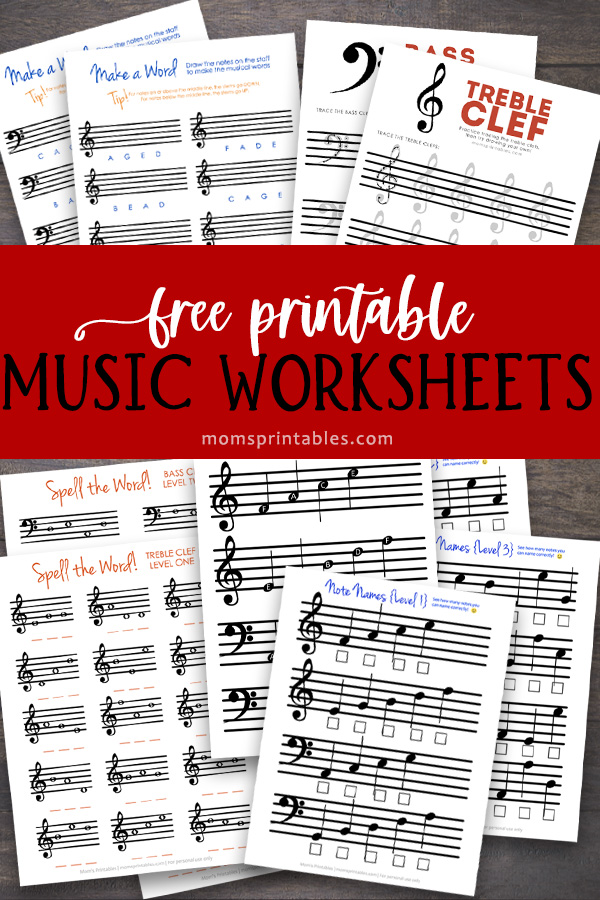 Free Music Worksheets | Free Music Worksheets PDF | Free Music Worksheets for Beginners | Music worksheets in a variety of levels for personal or classroom use available at MomsPrintables!